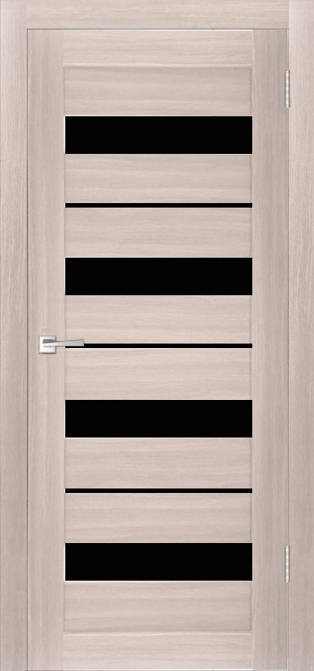 Фото Межкомнатная дверь Легенда X-5 тон Кремовая лиственница Остекление Лакобель черное